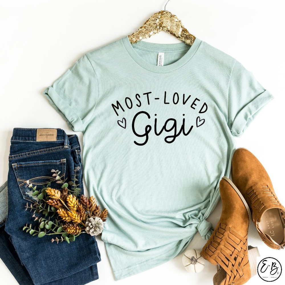 NWT Most Loved Gigi T shirt Gift for Grandmother